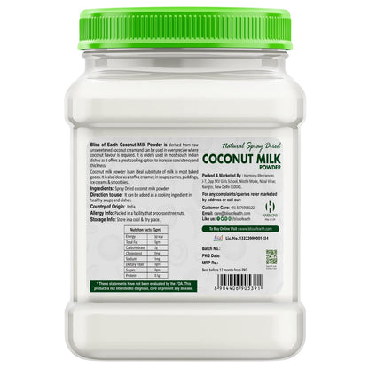 Bliss Of Earth 500 Gram Coconut Milk Powder Natural Spray Dried