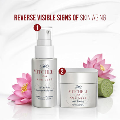 Mitchell USA Anti-Aging Neck Therapy Cream – Firms & Smooths Neck Skin, Reduces Fine Lines | With Lotus Seed Extract & Cocoa Butter | For All Skin Types | 50 g