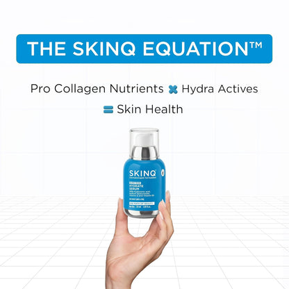 SKINQ Hydrate Serum with Hyaluronic Acid, Sodium Hyaluronate, Vitamin B5 & E | +140% Hydration | Lightweight, Non-Sticky | For All Skin Types | In-Vivo Tested I Derma Formulated