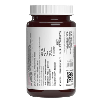 Vitamin supplement bottle with label on a white background