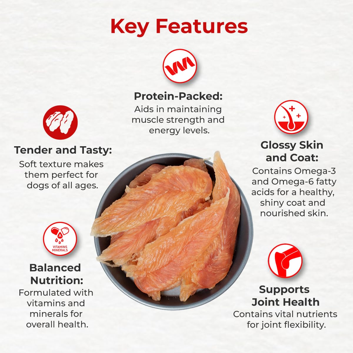 Drools Chicken Tender Dog Treat, 70 g | Made with Real Chicken | High Protein Training Treat | for Puppy & Adult Dogs