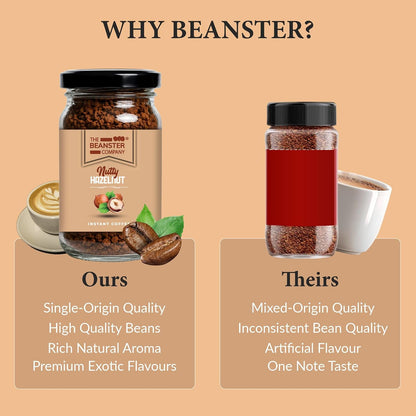 The Beanster Company Hazelnut Flavoured Instant Coffee, 50g