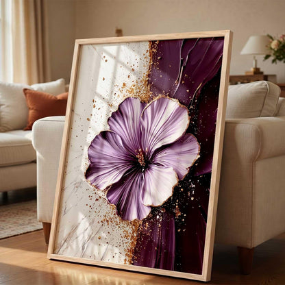 Aesthetic Floral Art Home Decoration Painting | Floral Paintings With Frame For Living Room Bed Room Hotel Wall Decor Digital Reprint (13x17 inch)
