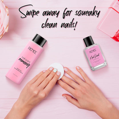 RENEE Nail Paint Remover, 30ml - Moisturizing, Acetone Free, with Vitamin E & Glycerin for Nourished, Stain Free Nails - Quick, Effective, Gentle Nail Polish Remover for All Types of Nail Polish