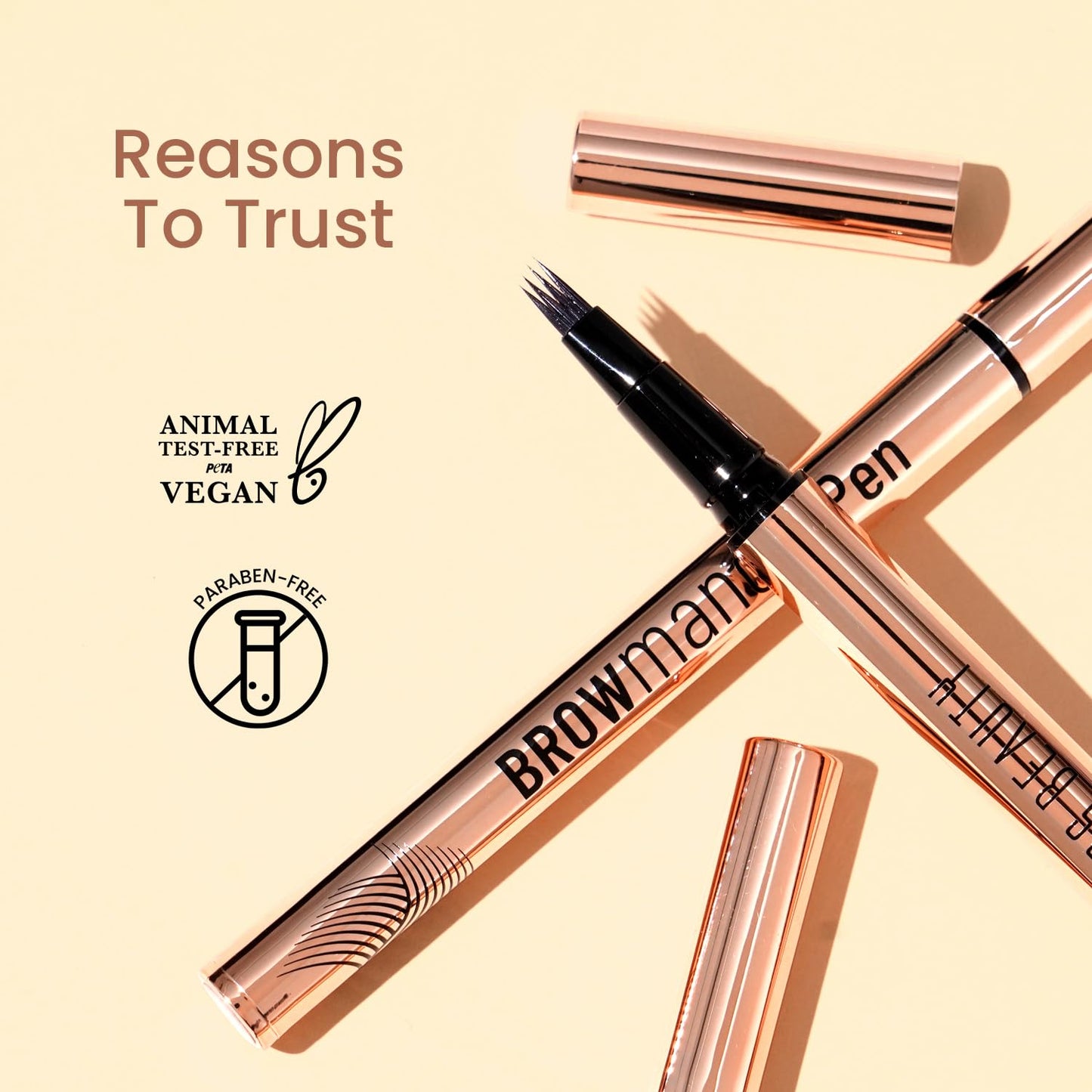 Swiss Beauty BROWmance Pen | Fills In Sparse Hair | 8-Hour Stay | Waterproof | Shade- 03 Dark Brown | 1ml