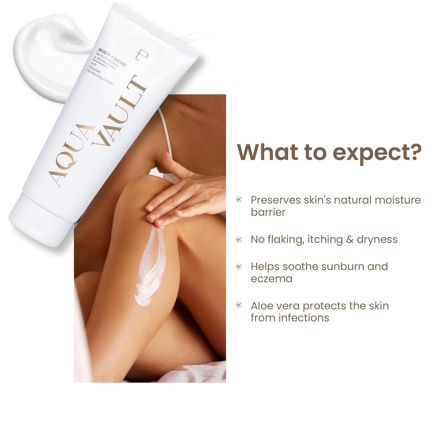 PERSONAL TOUCH SKINCARE Aqua Vault Aqua Oudh Hydrating Body Cream with Essential Vitamins A, E & Fatty Acids Combined with the Goodness of Shea Butter, 200ml