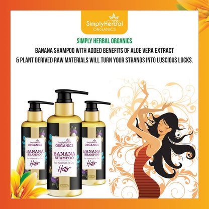 Banana Shampoo With Aloe Vera Extract (SLS Free)