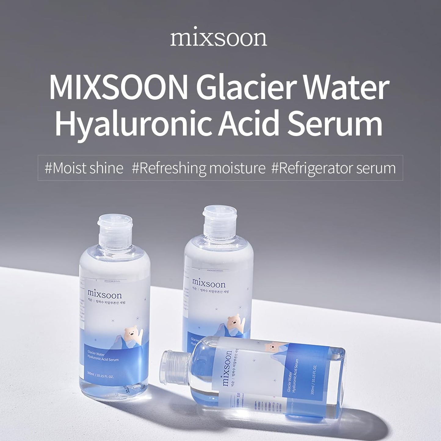 Mixsoon Glacier Water Hyaluronic Acid Serum – Deep Hydration for Dry Skin 300ml