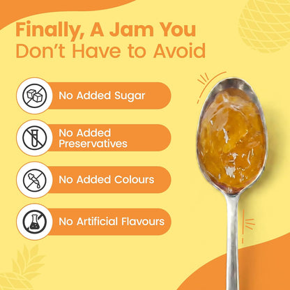 Sweetmate Mix Fruit Jam for Kids and Adults - (220g) | 100% Pure No Added Sugar | With Real Fruit Pulp | Naturally Sweetened | Diabetic and Keto Friendly | Delicious Jam