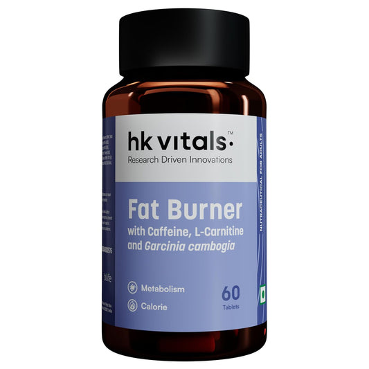HealthKart hk vitals Fat Burner (60 Tablets) | With L-Carnitine, Garcinia Cambogia, & Caffeine | Supports Weight Management & Fuels Metabolism