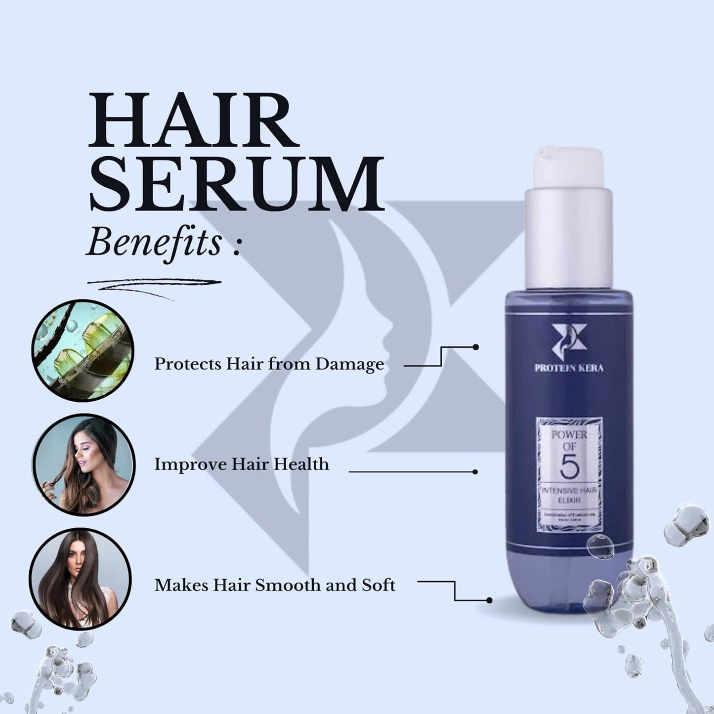 PROTEIN-KERA 5 Oils Hair Elixir Serum 100ML Blend Of Five Noble Oils With Antioxidant Agents, Provides Shine Softness Strength And Nourishment- Pack Of 1