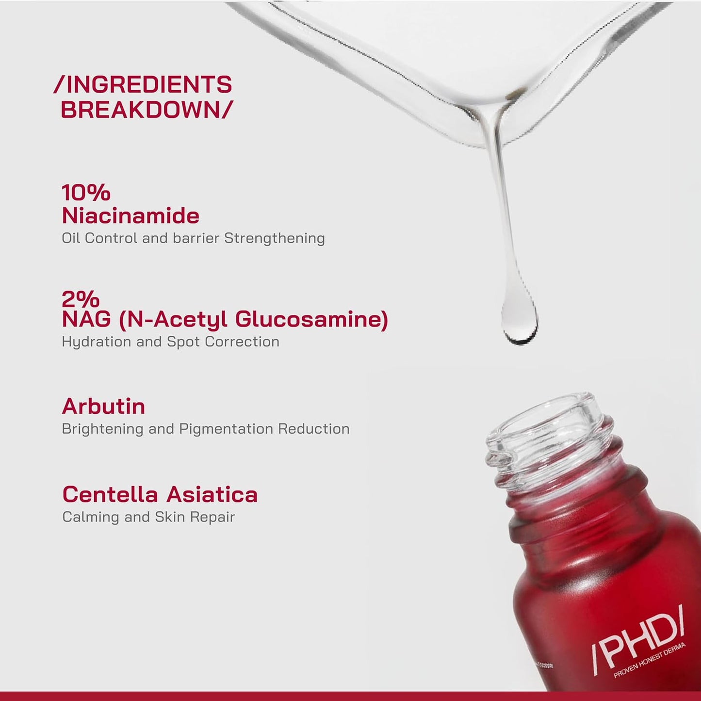 /PHD/ 2% Alpha Arbutin Depigmentation Serum | Alpha Arbutin for Pigmentation & Dark Spot | Pigmentation serum for Women & Men | Tyrobright™, Niacinamide | Tan removal | Fragrance-Free | 10ml