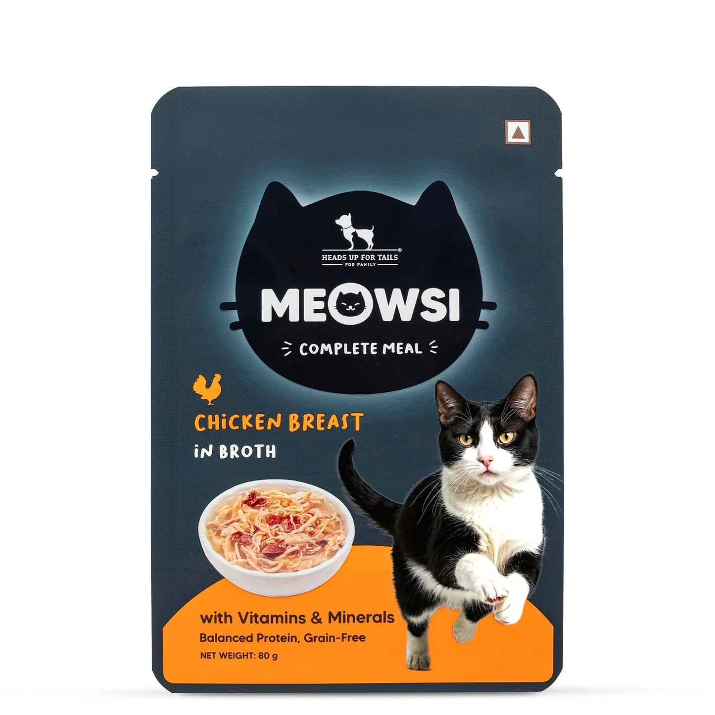Meowsi by HUFT Chicken Breast in Broth Cat Food - 80 gm | Tender & Juicy Meal for Persian & All Breeds | Rich in Protein & Essential Nutrients for All Life Stages