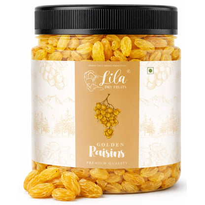 LILA DRY FRUITS Golden Raisins Kishmish 100g Delicious Healthy Snacks | Naturally Sweet Golden Kismis for Daily Use Dry Fruits for Snacking, Cooking, Baking & Desserts Perfect for Giftings