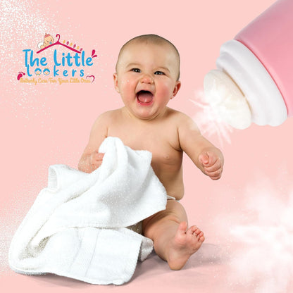 THE LITTLE LOOKERS Baby Powder Puff|Baby Powder Puff With Box|Powder Puff With Box Holder Container|Powder Puff For Babies|Puff Powder Box (Pink),1 Count