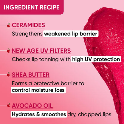 Zephivo Dot & Key Barrier Repair Hydrating Lip Balm SPF 50 | Cherry Crimson | Repairs Damaged Lip Barrier | High Tinted | 4.5 gm
