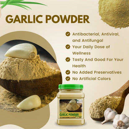 Bliss of Earth Garlic Powder 500gm Naturally Organic Dried For Cooking