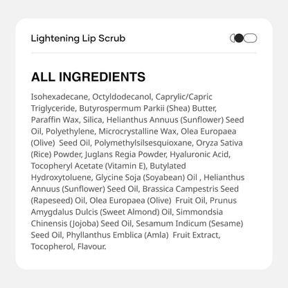 Cureskin Lightening Lip Scrub for Men and Women | Lip Scrub for Dark Lips to Lighten Pink with Hyaluronic Acid, Shea Butter and Walnut Shell Powder, 10 g (Pack of 1)