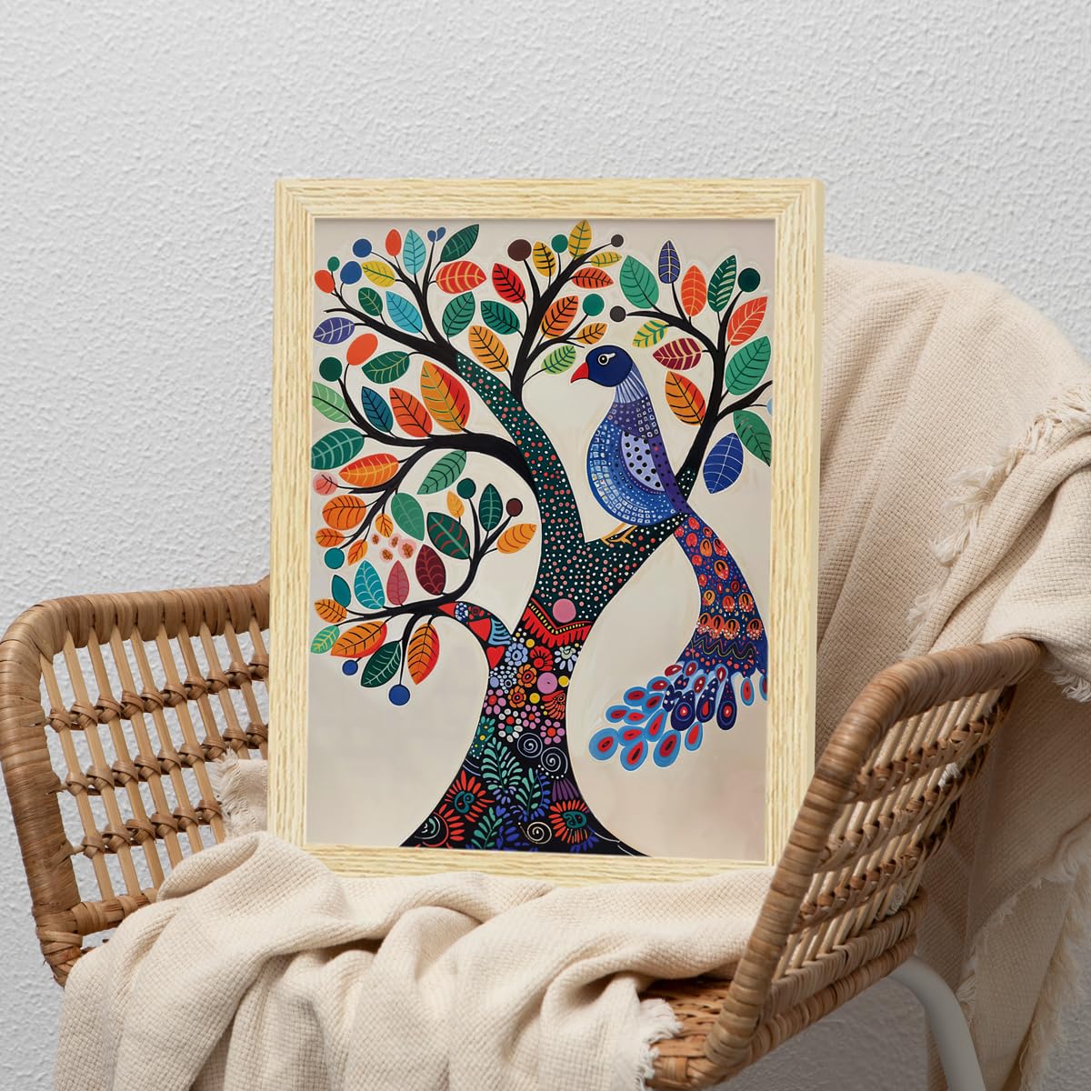 Madhubani Birds Paintings, Set of 4