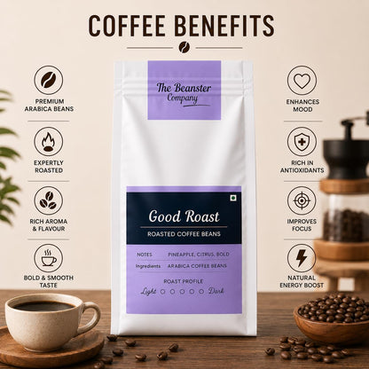 Beanster Coffee Beans Roasted, Medium Dark Roast, Good Roast