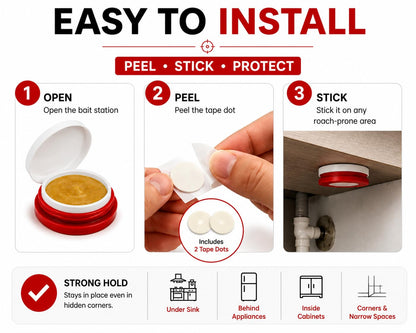 Cockroach Killer Gel for Home Strong Anti Roach Gel Cockroach Repellent for Kitchen with Fast-Acting Cockroach Bait Trap for Permanent Cockroach Control