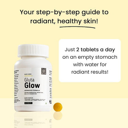 Dr. Su Gluta Glow Supplement | 500mg L-Glutathione with Vitamin C, E, Zinc, Selenium & NAC | For Pigmentation, Dull & UV-Damaged Skin | 2 Tablets/Day | 60 Capsules | Unisex | Skin Radiance Support