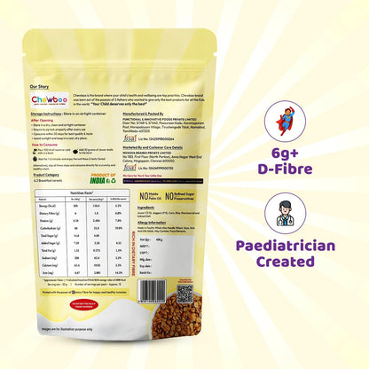 Chewboo Jowar Millet Shells for Kids | Light & Gut-Friendly Fibre Cereal | 72% Jowar & Jaggery | No Refined Sugar | Crunchy Healthy Snack | 400g