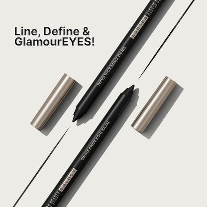 SWISS BEAUTY Select Single Swipe High Impact Kohl Cream Matte Kajal for women | With In-Built Smudger | 16-Hour Stay | Shade, 1.2G |, Black