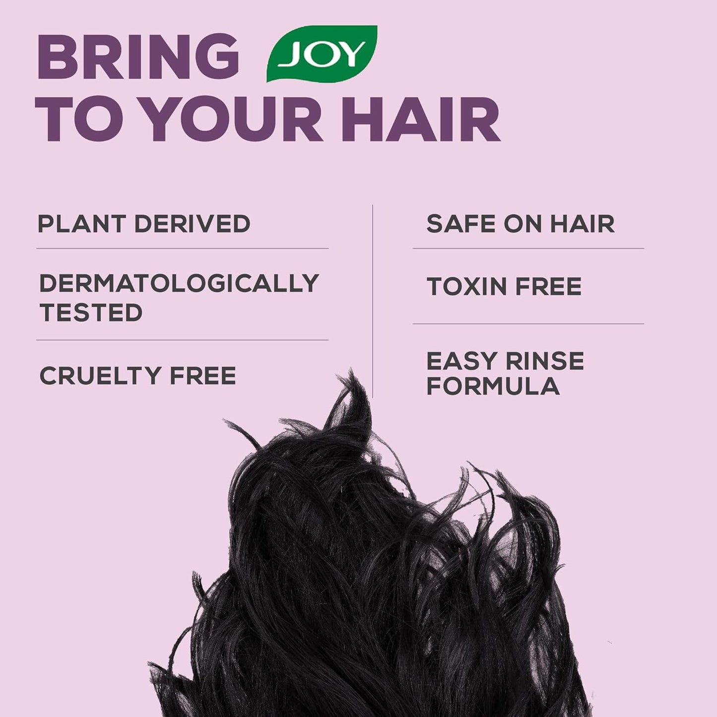 Joy Hair Fruits Shining Black Conditioning Shampoo Enriched with Amla & Black Grapes, 340 ml
