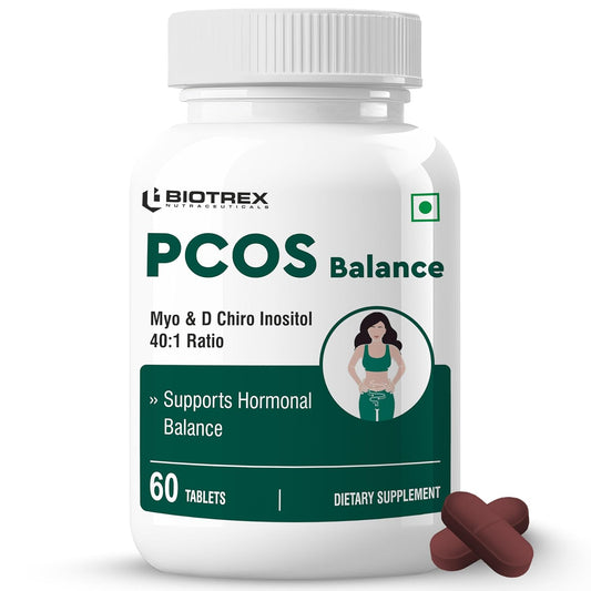Biotrex Nutraceuticals PCOS Supplement for women with 40:1 Ratio, High Purity Pharma Grade Ingredients | 2000mg Myo Inositol to 50mg D Chiro Inositol | Ovarian Support | Normalize Cycle | 60 Vegetarian Tablets