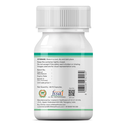 INLIFE Lung Detox Supplement | Stinging Nettle, Echinacea, Quercetin, Mulethi, Curcumin, Bromelain | Supports Healthy Lungs - 60 Vegetarian Capsules (Pack of 1, 60)
