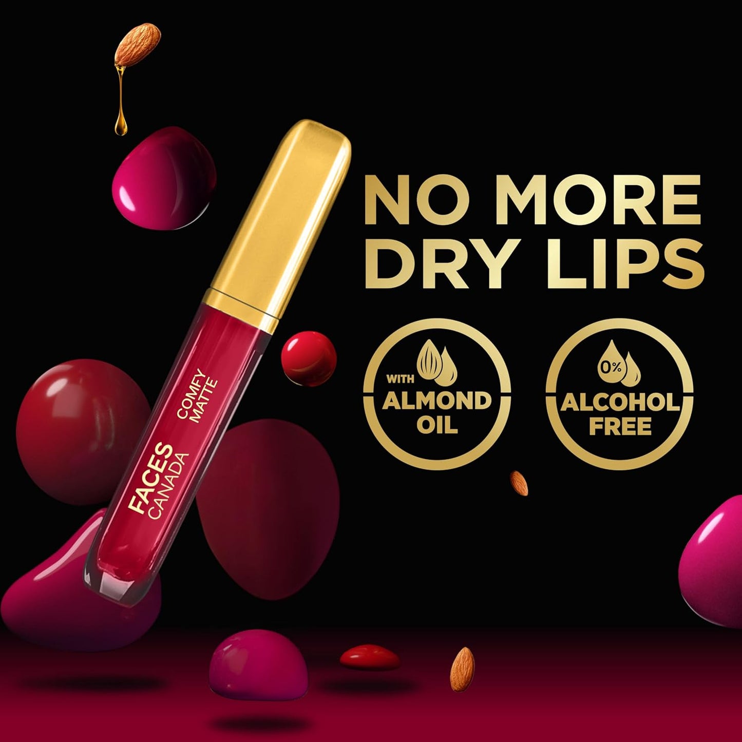 FACES CANADA Comfy Matte Liquid Lipstick - Note To Self 07, 3 ml | Comfortable 10HR Longstay | Intense Matte Color | Almond Oil & Vitamin E Infused | Super Smooth | No Dryness | No Alcohol
