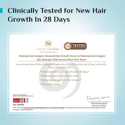 PILGRIM Redensyl 3%+Anagain 4% Advanced Hair Growth Serum For Scalp(50Ml) With Natural Ingredients Korean Black Rice,Controls Hair Fall,Stimulates,Increases Hair Density|Hairgrowth Serum For Unisex