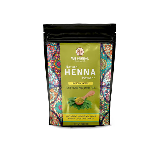Natural Herbal Henna Powder 100g, Pure & Organic Mehndi for Hair Coloring, Conditioning, Shine & Scalp Nourishment, Healthy Scalp & Long-Lasting Colour, Natural Hair Dye & Mehendi for Soft, Shiny Hair