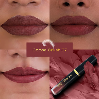 FACES CANADA Comfy Matte Wow Liquid Lipstick - Cocoa Crush 07 (Brown) 3.8ml | One Swipe Application | Highly Pigmented | Comfortable Wear | Glides Smoothly | Long Lasting | Transferproof