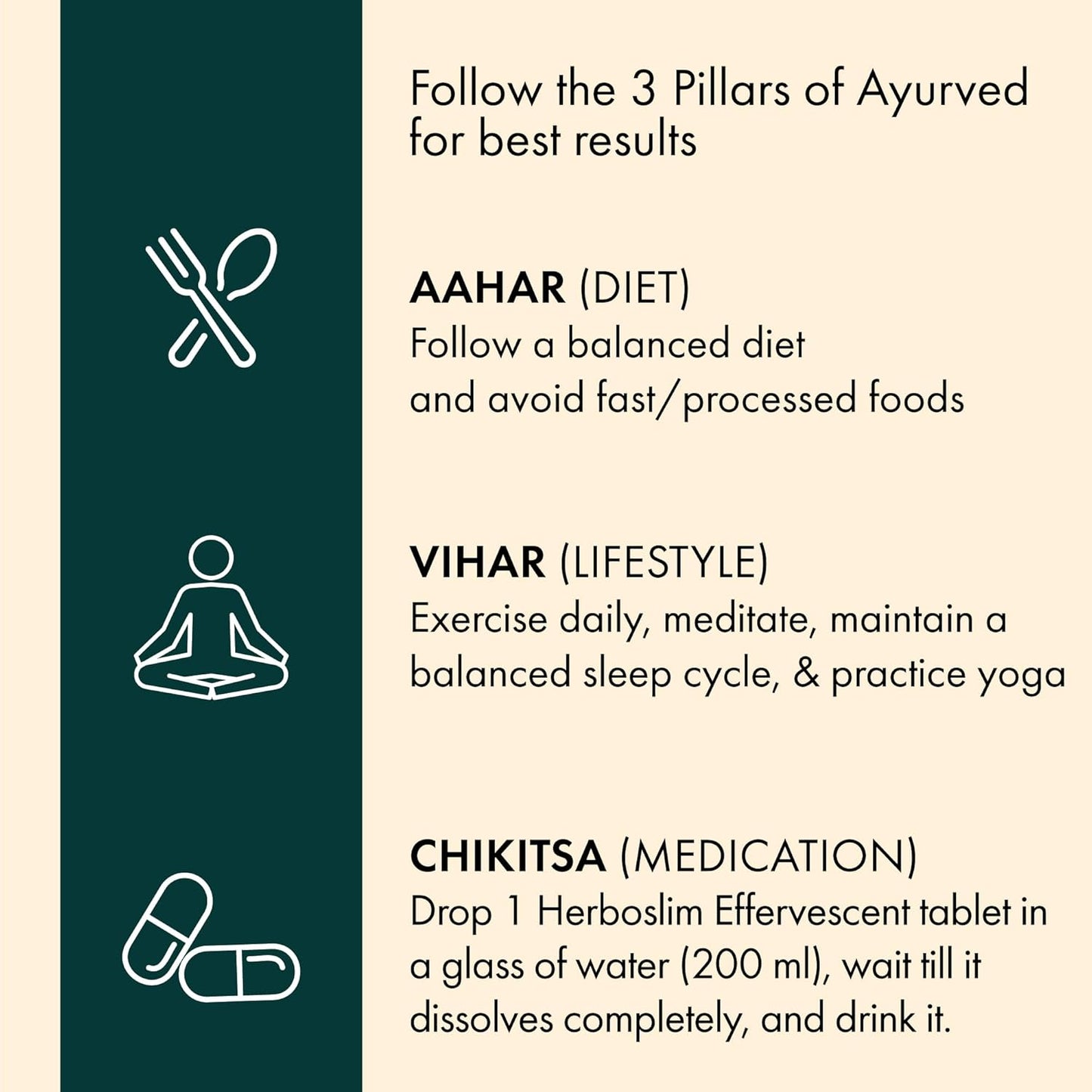 Dr. Vaidya's Herboslim Fizz With L-Carnitine, Garcinia, And No Added Sugar, Green Apple Flavour, 15 Tablets