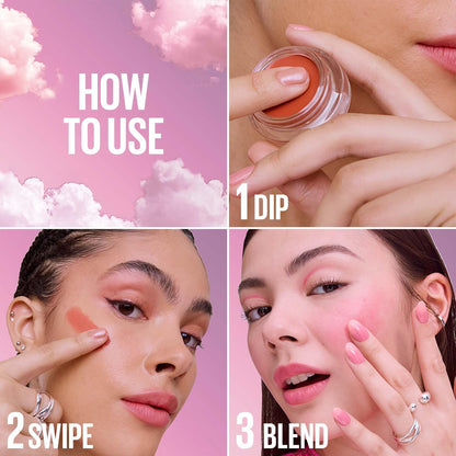 Maybelline Cloudtopia Cheek & Lip Mousse Blush | Lightweight, Pigmented Mousse in Enchanted Mauve, 5g