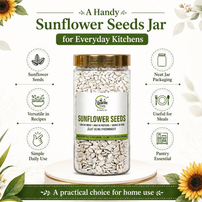 Heaven Gate Raw Sunflower Seeds | High in Vitamin E, Dietary Fibre & Protein | Raw Seeds for Eating | Healthy Snacks | Baking & Cooking | Diet Food | Edible