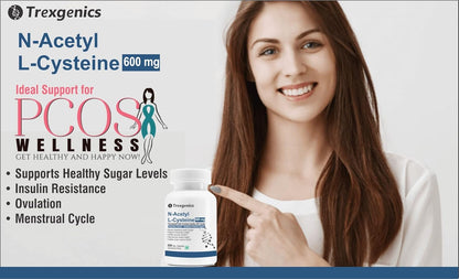 Trexgenics N-ACETYL L-CYSTEINE 600 mg Respiratory Health, Glutathione Production, Immunity, (60 Veg. Capsules) (Pack of 1)