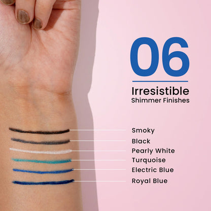 Swiss Beauty Intense Gel Kajal with Sharpener | 12-Hour Stay | Waterproof | Smudge-Proof | Creamy Texture | Highly Pigmented | Multi-Use Eye Pencil | 1.2g, Shade- Royal Blue