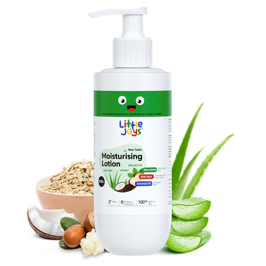Little Joys Moisturising Body Lotion (200ml) | With Aloe Vera Extract, Shea Butter & Coconut Oil | Relieves Dryness, Irritation & Nourishes Skin | Paraben & Sulfate Free