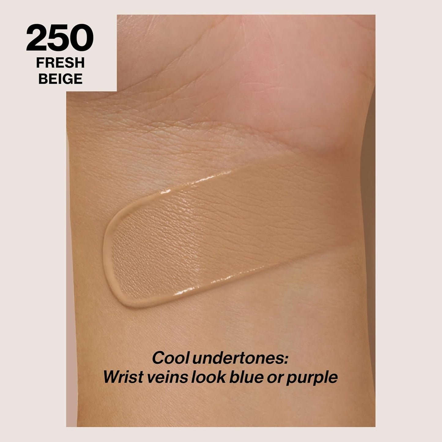 Revlon Liquid Foundation, ColorStay Face Makeup for Normal & Dry Skin, SPF 20, Longwear Medium-Full Coverage with Natural Finish, 250 Fresh Beige, 30 ml