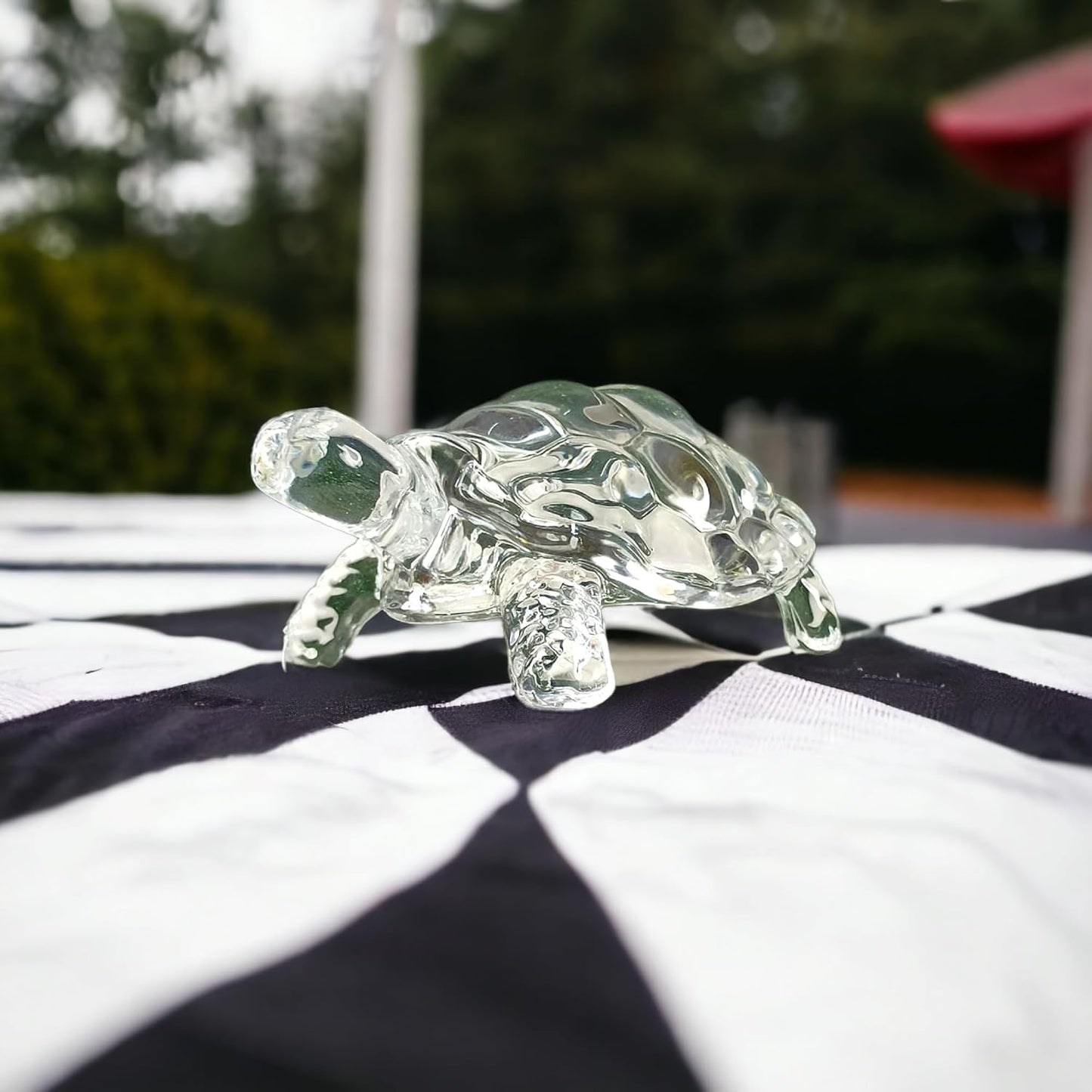 SAUDEEP INDIA Feng Shui Crystal Tortise for Good Luck | Turtle for Vastu Home Decor | Kachua Idol & Figurine for Office Table and Desk Decor(Only Turtle)