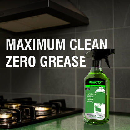 Beco Max | Kitchen Cleaner - 500 ml | Instantly removes Tough Greases, No stains or residue | Cleans in 60 seconds | Maximum cleaning power | Suitable for Counter Tops, Stoves, Chimneys