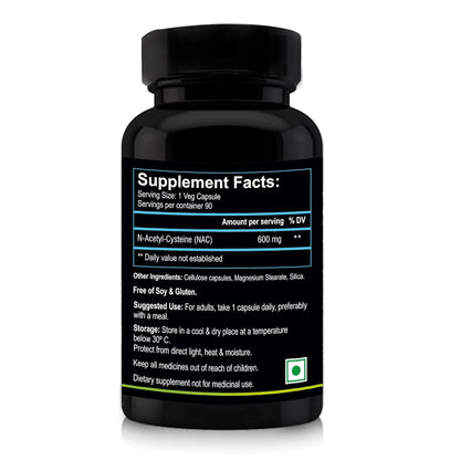 Nutriosys Cysteine 600mg (90 Veg Capsules), Supports immune system