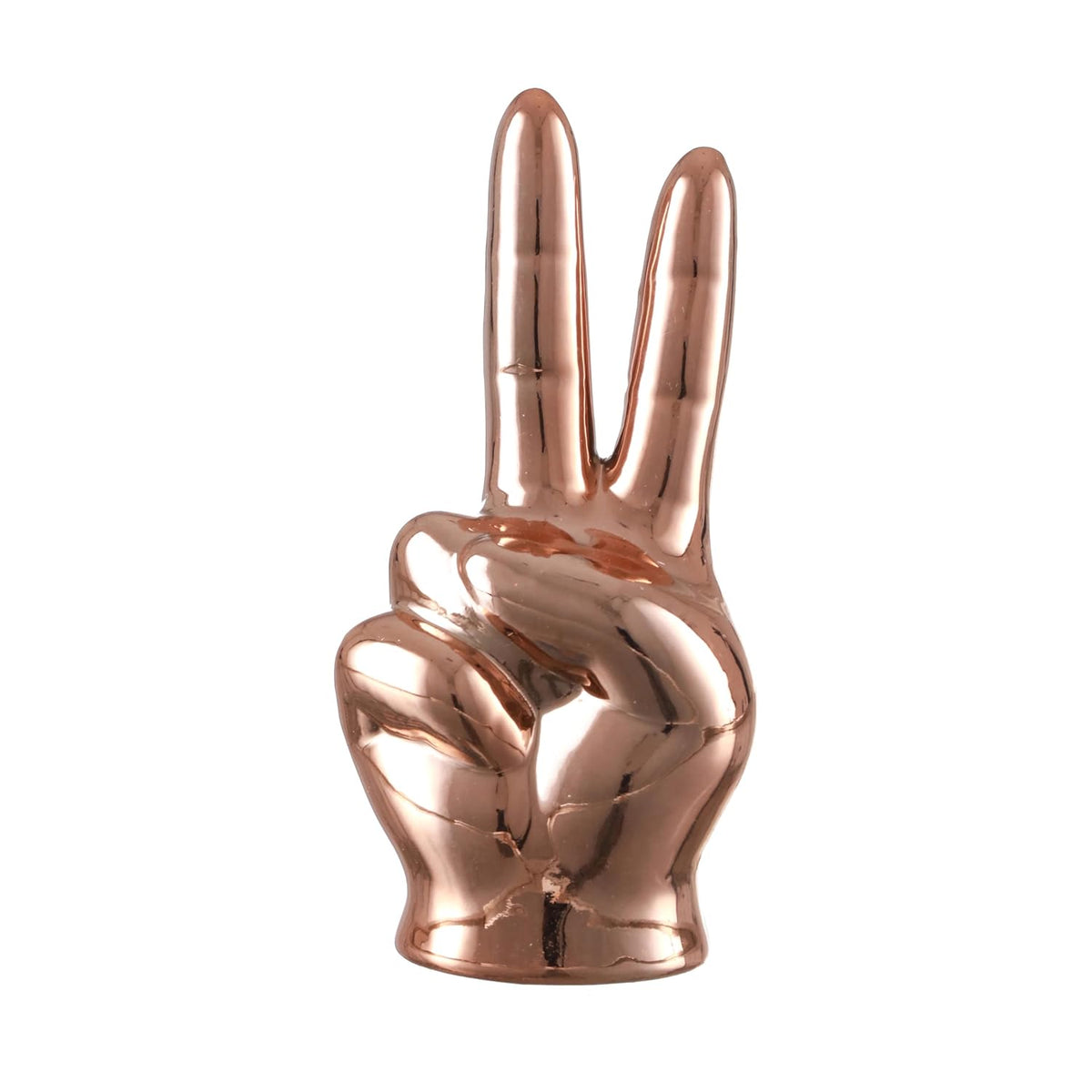 Set of 3 Hand Sign Gesture Showpiece Statue Collectible Figurines (Ceramic, Copper) for Home Decor Living Room Bedroom Wall Shelf Office Table Top Decoration Gifting Items, Religious