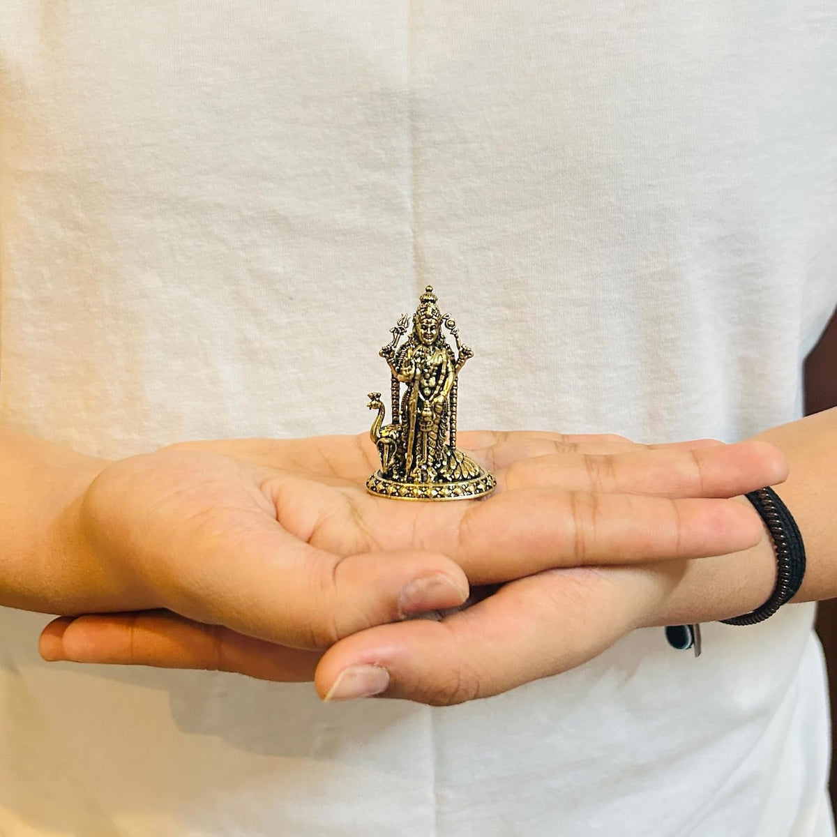 Brass 2" Lord Murugan Statue | Handcrafted Standing Kartikeya Murti Hindu God Idol Figurine Perfect for Decoration Puja & Gifting Purpose Sculpture (Weight- 40gm)