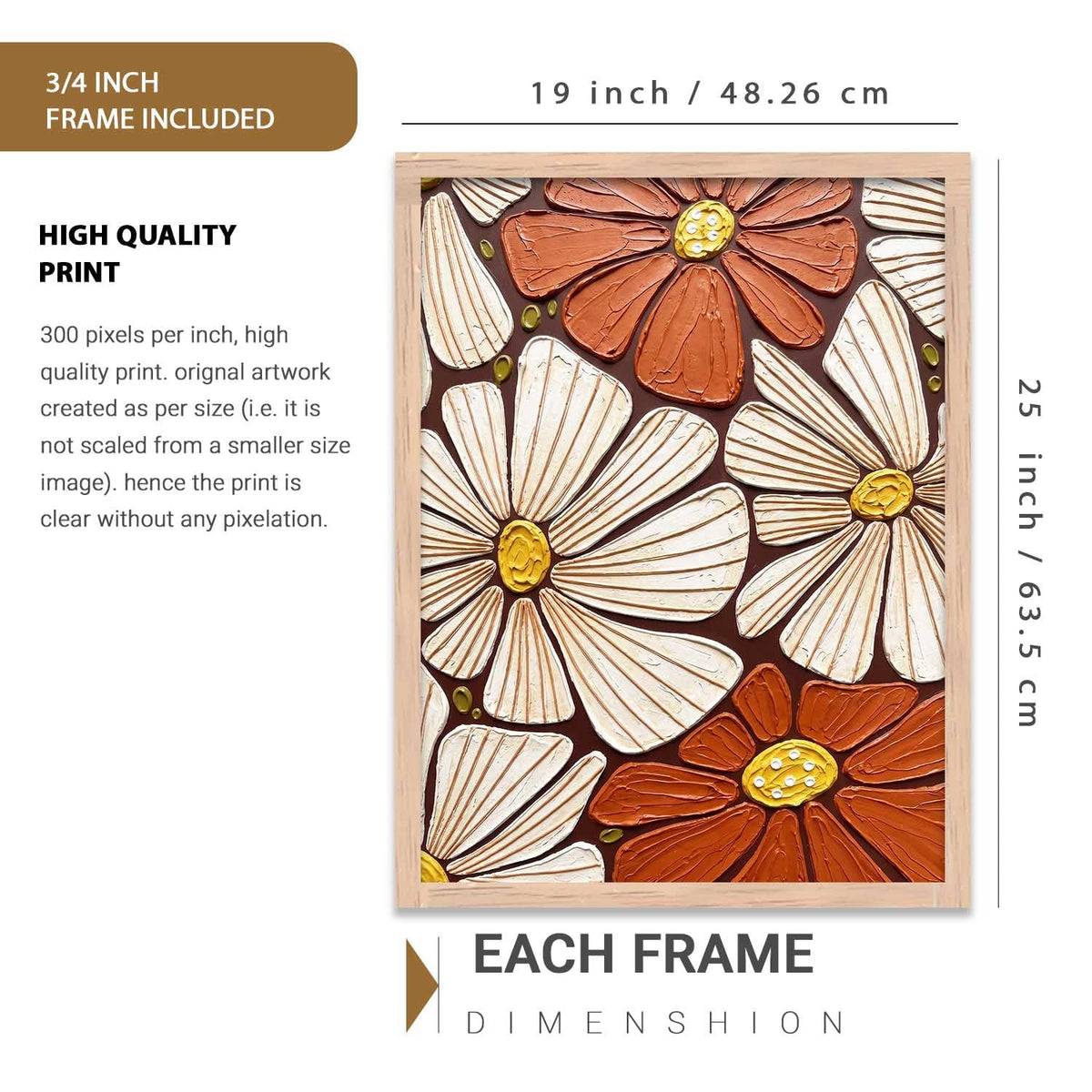 Aesthetic Art Home Decoration Painting | Paintings With Frame For Living Room Bed Room Hotel Wall Decor Digital Reprint (19x25 inch)
