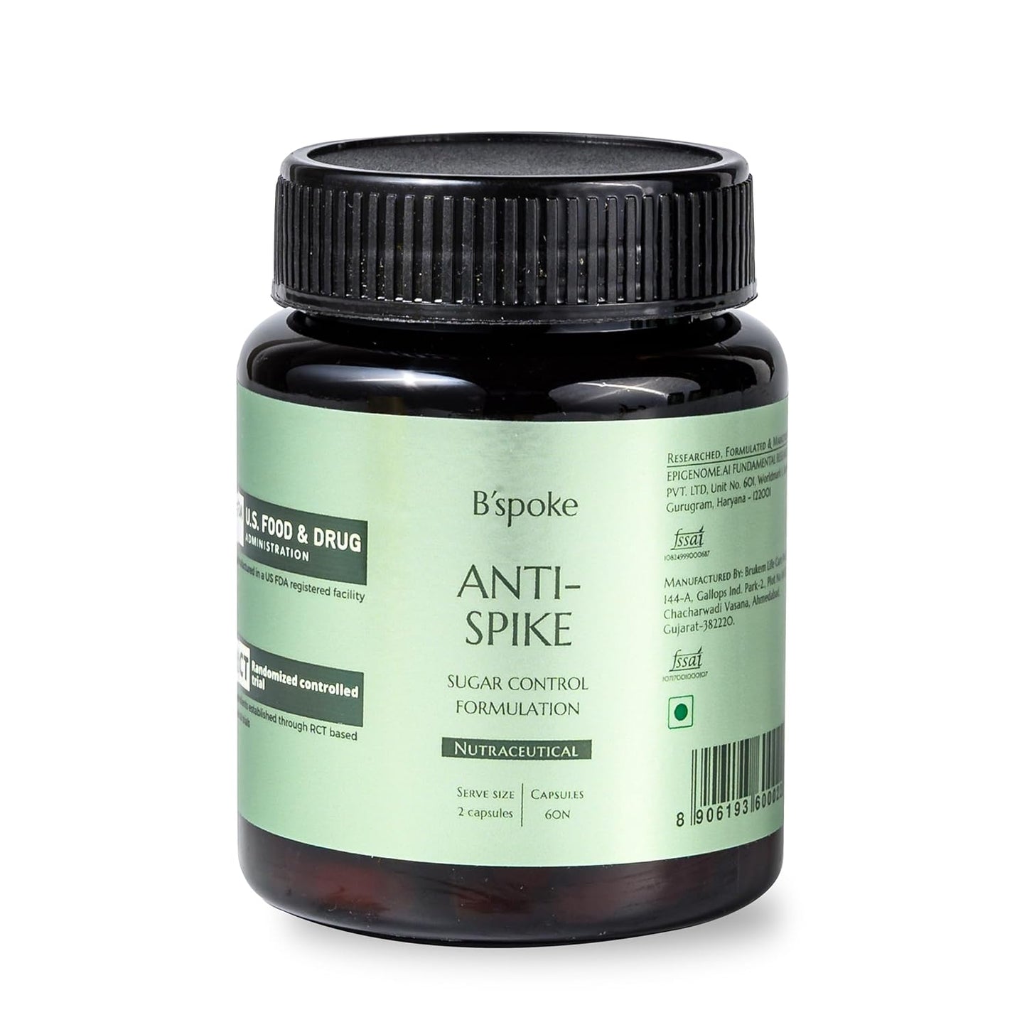 B'spoke Anti-Spike | Advanced Diabetes Support for Blood Sugar Control & Insulin Sensitivity | Enriched with Berberine, Chromium Picolinate, and Korean Red Ginseng