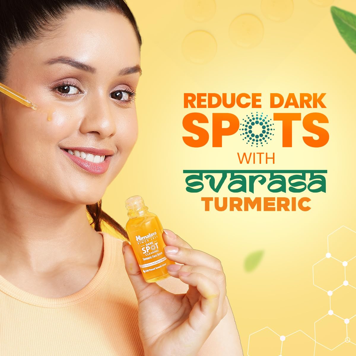Himalaya Dark Spot Clearing Turmeric Face Serum | with 10% Glycolic Acid, 2% Niacinamide & Organically sourced Turmeric | Visibly Reduces Dark Spots from Day 7 | Clinically Tested | Non Staining | 15ml